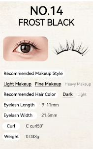 Wosado Double Magnetic Lashes - Frost Black - KAYSHE