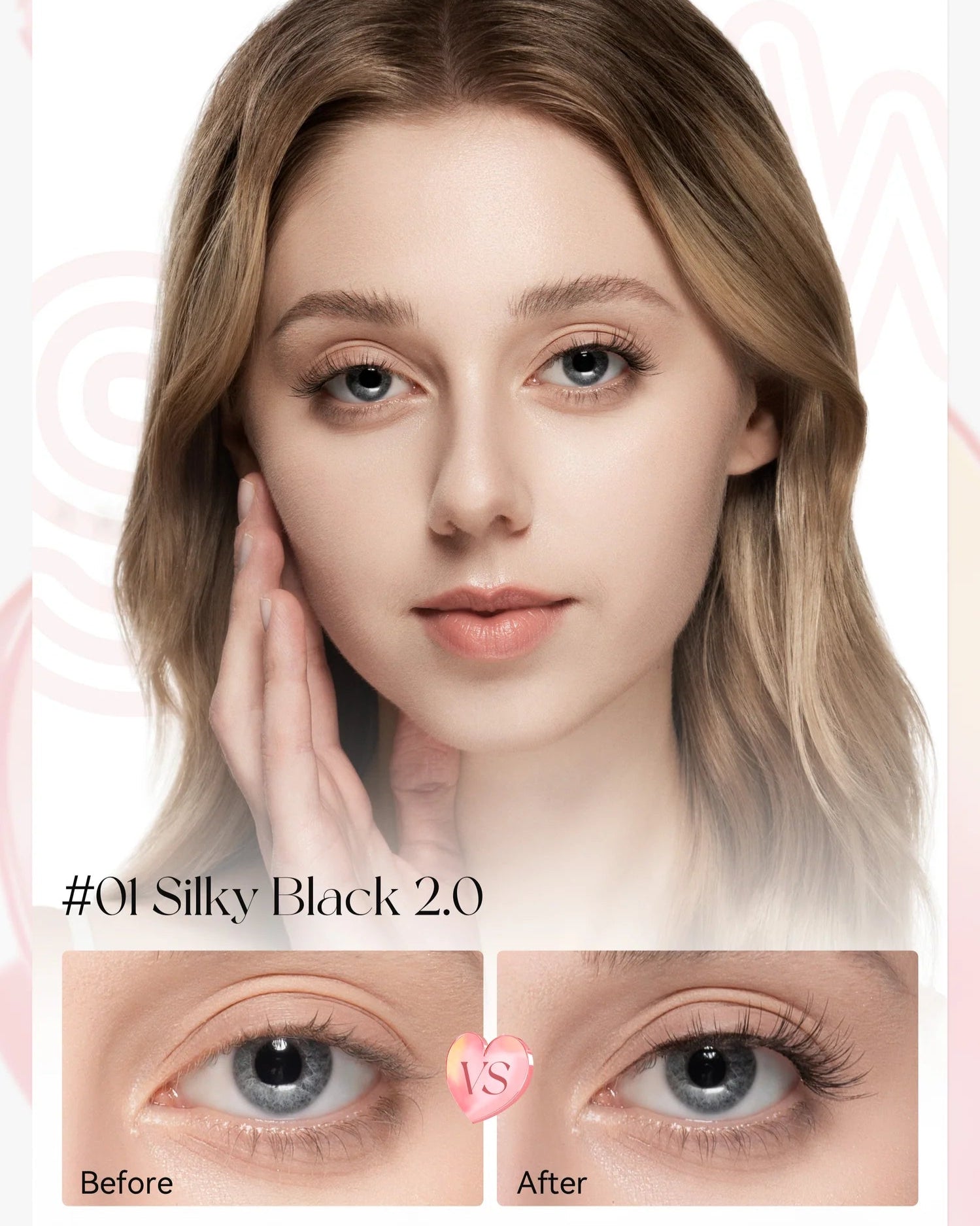 Wosado double magnetic lashes - Natural Black - KAYSHE
