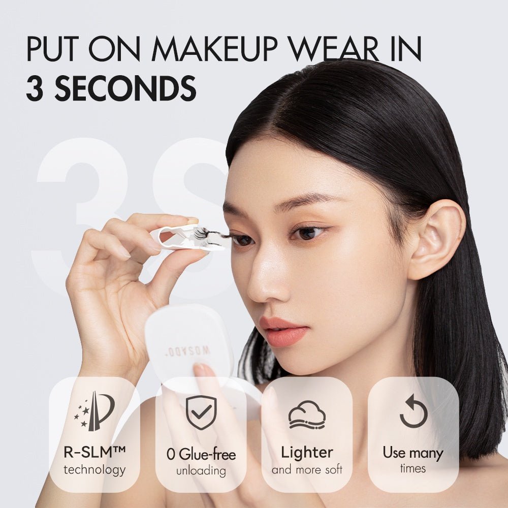 Wosado double magnetic lashes - Natural Black - KAYSHE