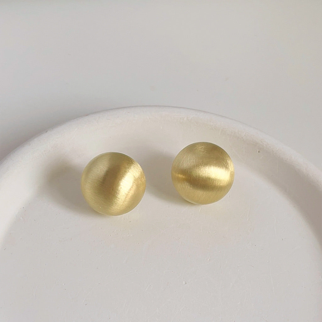 Golden Egg Stud Earrings