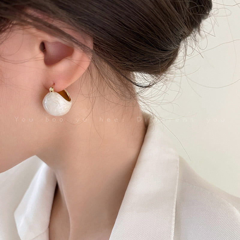 Latte Hoop Earrings